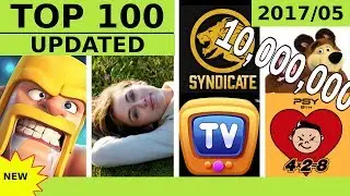 TOP 100 Most SUBSCRIBED YouTube Channels (May 31, 2017)