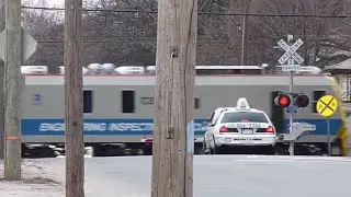 LIRR: TC82 Engineering Inspection Vehicle near Mineloa | March 4, 2012
