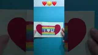 Rainbow Message Card #rainbow #heart #card #satisfying