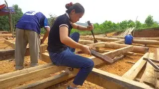 Building Stilt Wooden House: Carpenters Work Hard To Complete The Details || My Farm / Đ&agrave;o