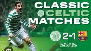 Celtic vs Barca Display and CL theme tune