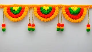 POM POM GARLAND EASY ROOM DECORATION IDEA, NEW DOOR TORAN, DOOR HANGING 2020