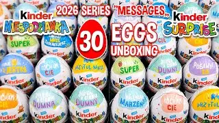 30 Kinder Surprise Eggs Unboxing ASMR - Tapping, Cracking!