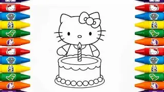 Easy Hello Kitty Drawing | Kids Art Tutorial 🖍️🎀
