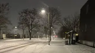Snow Storm in Copenhagen Denmark . winter Season n Snowfall in 2025