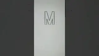 Double Stroke Vertical Capital Letters M #shorts #youtubeshorts #shortsvideo #lettering