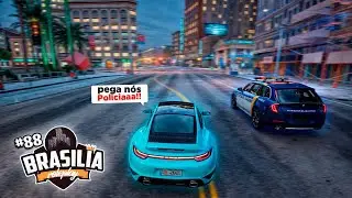 Demos fuga da Policia com Porsche do Chefe 😈 - Brasília RP #88