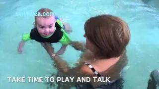 Teach baby How to swim -  swim lessons for baby - Learn to Swim with Miss Bea