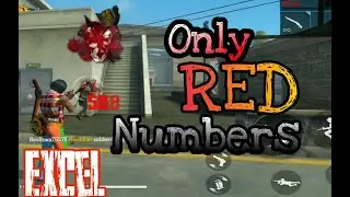 Only RED NUMBERS/ GARENA FREE FIRE/EXCEL GAMING