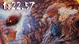 Sekiro - Inner Father (NEW RECORD - 1:22.57) No Hit Speed Run: Demon Bell / Charmless