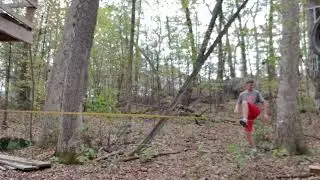 Homemade 27 foot Slackline