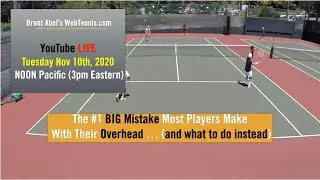 Tennis Technique - Overhead - Brent Abel's WebTennis.com LIVE