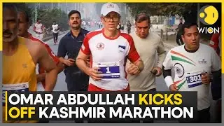 J&K: CM Omar Abdullah Runs 21 Km &lsquo;without Training&rsquo; In 1st Ever Kashmir Marathon | WION