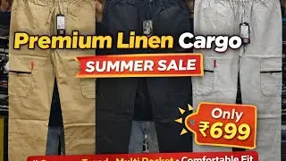 Men&rsquo;s Linen Cargo Pants | Summer Comfortable Lower | Premium Stylish Cargo for Daily Wear
