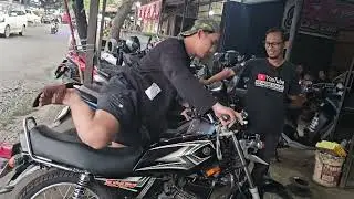Hasil bobok knalpot standar RX-King Sera anak muda tanpa glaswol peredam sistem terompet karya skr 