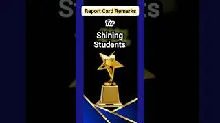 Top 10 Report Card remarks || Report Card Remarks || Report Card Remarks for Shining Students