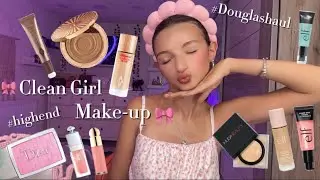 🎀Douglas Haul + Clean Girl Makeup Look mit Highend Makeup schminken 🎀 #douglas #haul #highend