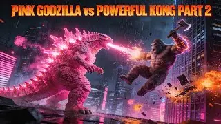 Pink Godzilla vs Powerful Kong PART 2: Rematch Explosion! 💥