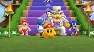 Step It Up Champions: 7 Wins Battle - Mario vs Yoshi vs Bowser vs Sonic in  Mario Party 9