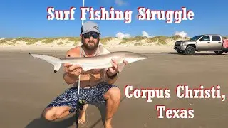 Surf Fishing the Beach with Live Croaker (Surf Trout Struggle Continued, Corpus Christi, Texas)