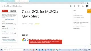 Cloud SQL for MySQL: Qwik Start #googlecloudfacilitator #quest #gcp