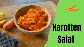 Karotten Apfel Salat, eine gesunde und schnelle Rohkost Beilage