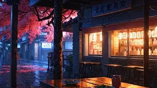 Soothing & Calm Music 🌸 Quiet Sakura Streets | Emotional Comfort, Inner Peace, Night Calm