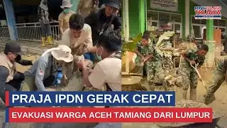 Seorang Pria Ditemukan Tergeletak Penuh Lumpur di Aceh Tamiang, Dievakuasi Praja IPDN | Trijaya