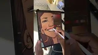Unbelievable Digital Caricature:          🤯 How to Draw the Perfect Lips 💋  #shorts #ipadpro #art