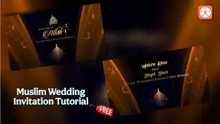 How To Make Muslim Wedding Invitation in Kinemaster | Islamic Wedding Invitation Template.