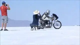 Una Morini 350 a Bonneville - Il Record