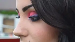 Bisexual Pride Eye Makeup