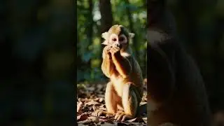 Serene Moments with A Prayerful Squirrel Monkey