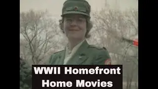&ldquo;OFF TO WAR&rdquo;  WWII ERA HOME MOVIE    DEPARTING FOR TRAINING CAMP, SOLDIER AND U.S. ARMY NURSE
