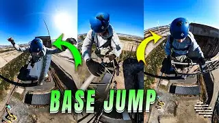 Static Line BASE Jump off Abandoned 60m Chimney Tower