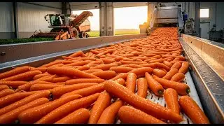 Inside a Modern Carrot Processing Plant: From Farm to Table (The Entire Process) | Green Factory