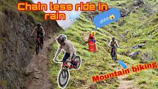 Chainless downhill practice gardai🥰😍 Mountain Biking Nepal/@subashtej879