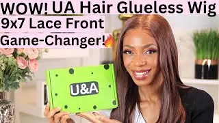 UA Hair Glueless Synthetic Wig Review | Layered Cut 9x7 Lace Front, Natural Look & Fit #wigreview