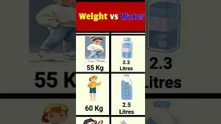 Data Comparison: Body Weight vs Water || #data #weight #shorts  #datacomparison #insanebrain #water