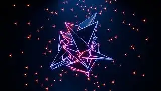 Sci-Fi Abstract: Mesmerizing 3D Animation Loop with Glowing Triangles made in Blender 4.0