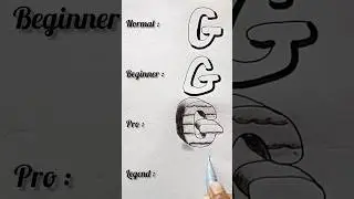 Какой из них вам нравится больше всего? #шорты #prakashkumarart #3ddrawing #letterdrawing