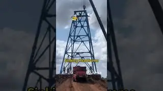 Installation site of sinking headframe #winch #mining #miningequipment #machinerychannel