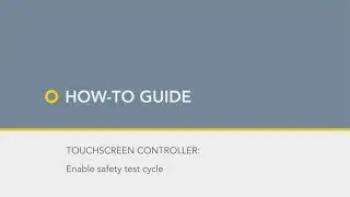 How to enable the Safety Test cycle on Astell sterilizer controller