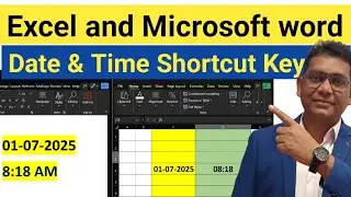 How to add Date and time in Excel | How to add Date and Time in MS Word | Date & Time.