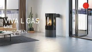 Gas-Kaminofen VIVA L GAS - Individuelles Design und sch&ouml;nstes Feuer auf Knopfdruck