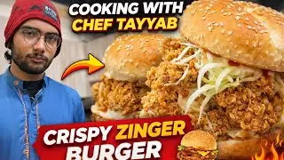 Crispy zinger burger / restaurant style /street food 