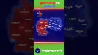 Germany VS Poland (Territorial.io)🇩🇪🆚🇵🇱 #germany #poland #war #map #shorts #territorialio