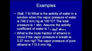 Example phase equilibrium 1