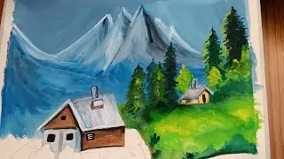 How to paint _ Landscape painting Day 8| Easy and Step by Step Art tutorial