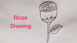 ROSE DRAWING EASY 🌹🌹| How to Draw a Rose step by step | गुलाब फूल का सुन्दर चित्र 🌹